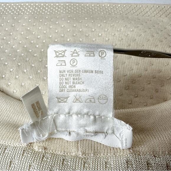 Vintage ESCADA Margaretha Ley Wool Blend Ivory Pockets Buttons Cardigan Size L - Picture 11 of 13